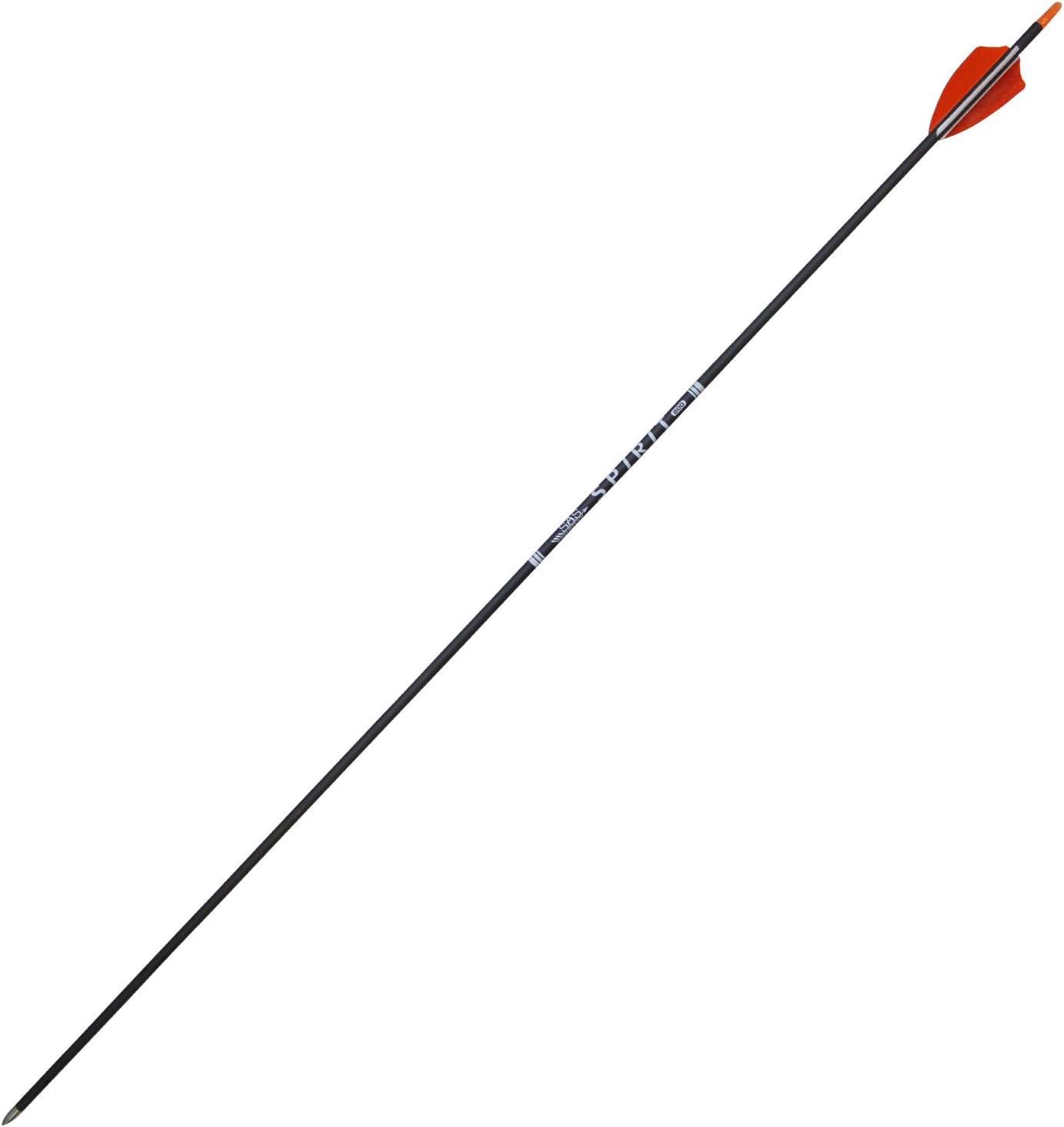SAS Southland Archery Supply Spirit Carbon Arrows 28" or 30" for Recurve Tradtional Bows Youth Upto 30#