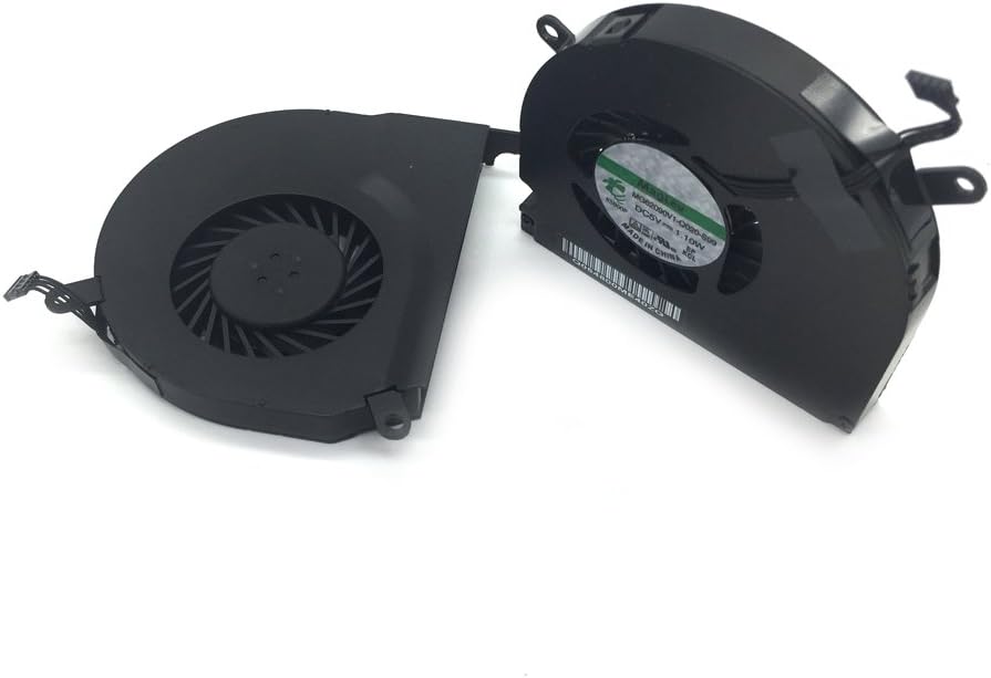 Left and Right Side CPU Cooling Fan Assembly for Apple MacBook Pro 15" A1286 (2008, 2009, 2010, 2011, 2012)