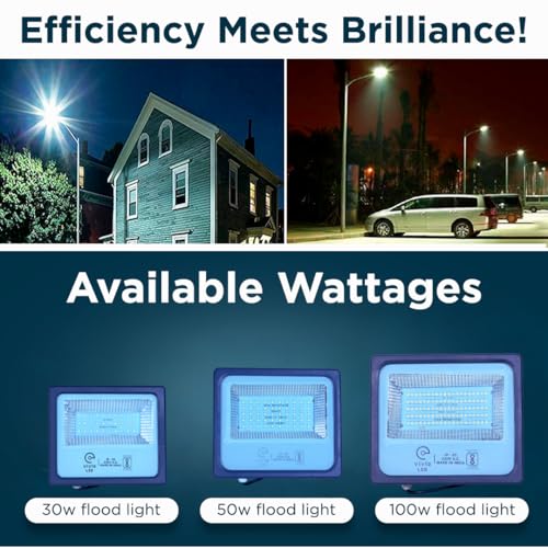 Image of 100 Watt LED Flood Light, 2 Years Warranty, Waterproof (White, Pack of 2)