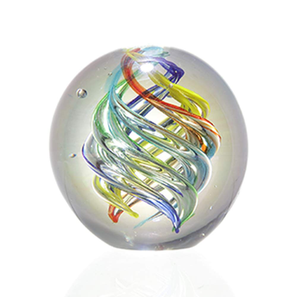 Anecdotal Aardvark Art Glass Rainbow Swirl Sphere
