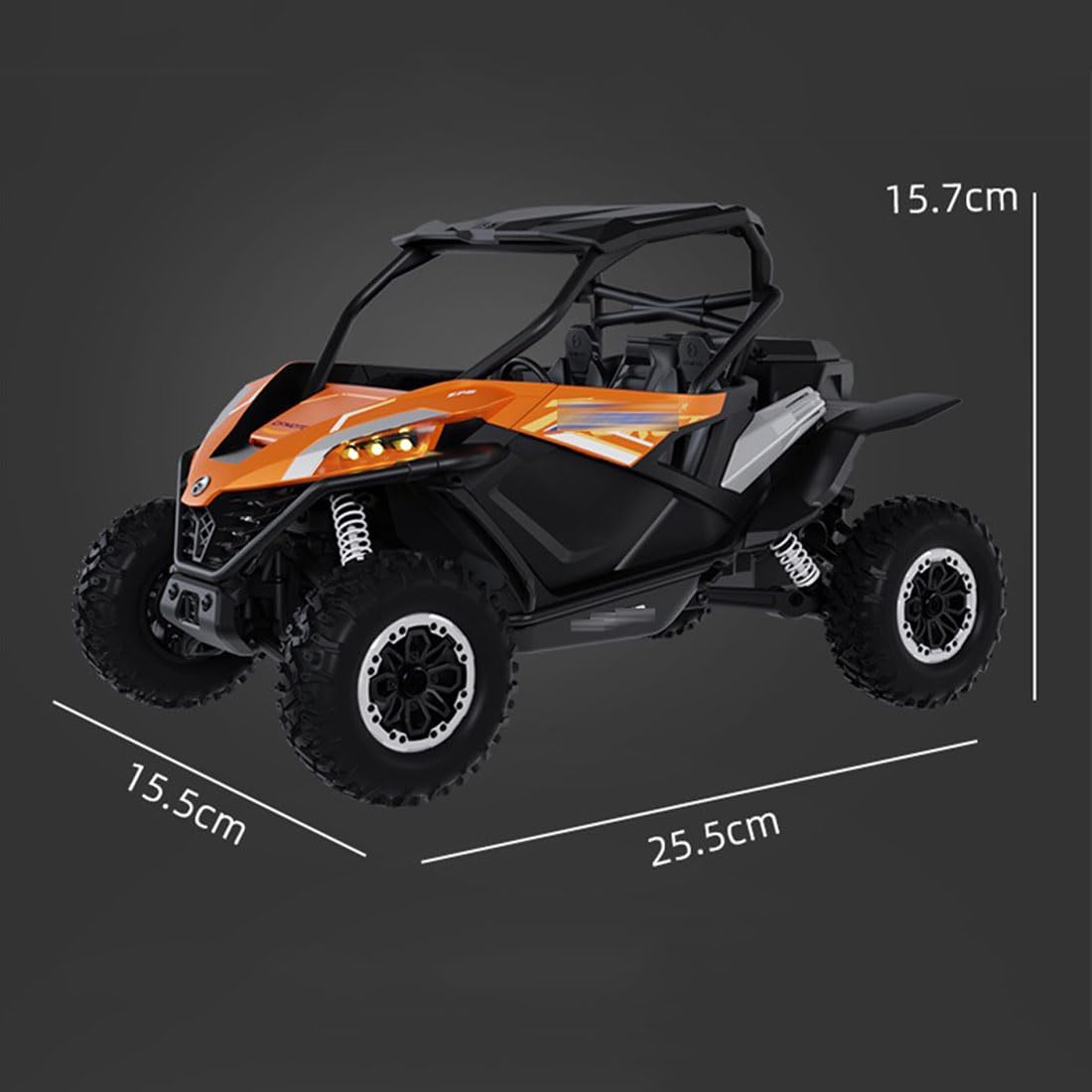 1:12 Skala All-terrain Rc Monster Truck, 20 Km H Szybkie Czterokołowe Napęd Terenowy, Przednie I Tylne światła Led, Samochód Rc Dla Dorosłych (Orange)
