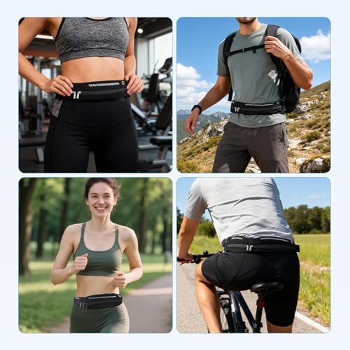 Laufgürtel für Handy wasserdichte Bauchtasche Herren Damen Lauftasche Running Belt Sportgürtel Handytasche Joggen Handyhalterung für Drinnen und Draußen Joggen Fitness Radfahren und Reisen Laufgurt