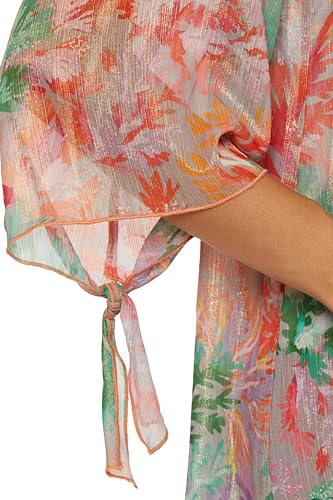 BECCA Coral Reef Tie Front Tunic, Casual, Sheer, Beach Cover Ups for Women4