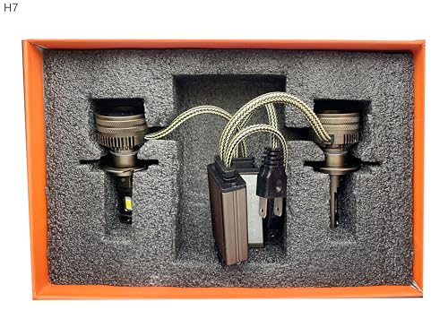 Image of LED Headlight Bulb, 40000LM, 6000K Cool White, IP67 Waterproof (af-Glowdrive-H7)