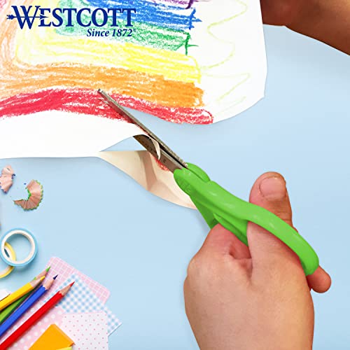 Image of Westcott Hard Handle Kids Scissors, 5 inch, Pointed, Assorted Colors, 2-Pack