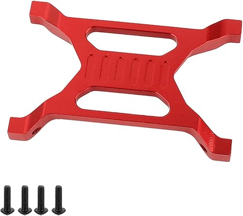 Soporte de aluminio para chasis trasero Aolly Soporte de montaje de batería para Axial SCX10 Pro 110 RC Crawler Car Metal Upgrade Parts (rojo)