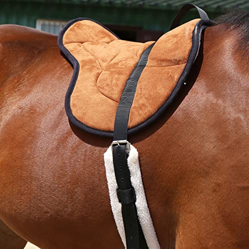 Image of Harrison Howard Equestrian Saddle Pad Horse Riding Pad Bareback Pad with Girth