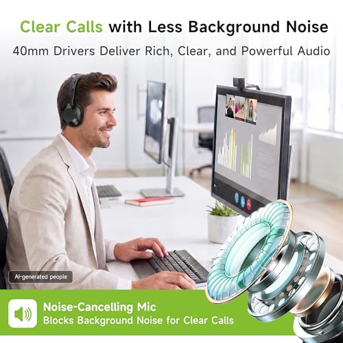 Acer Headset with Microphone for PC, ENC Noise-Cancelling Mic, USB-C/USB-A - image 8