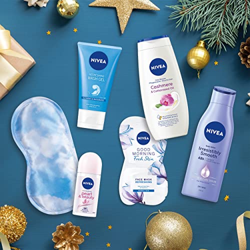 NIVEA Cashmere Soft Gift Set (6 Pieces), Relaxing and Refreshing NIVEA Gift Set Includes Shower Cream, Face Wash, Face Mask, Body Lotion and More, Gifts for Women - Image 5