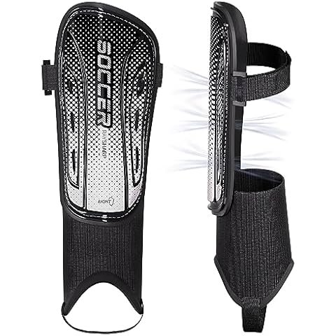 RAYSHARP Soccer Shin Guards for Kids Youth - CE Certified Shin Pads with Ankle Protection and Adjustable Strap Shin Guards Soccer Youth for Toddler Boys Girls Adults Black S Cover