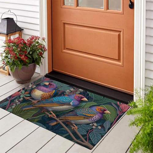 Tapis antidérapant oiseaux lavable pour sol propre et sec - 4