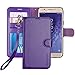 Galaxy J7 2018 Case/J7 V Case 2018/Galaxy J7 Refine Case/Galaxy J7 Star Case, ERAGLOW Luxury PU Leather Wallet Flip Protective Case Cover w Card Slots & Stand for Samsung Galaxy J737 (Purple)