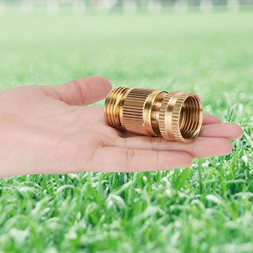 dcosok Garden Hose Quick Connect Hose Fittings: Water Hose Quick Connect Garden Hose Connectors - 3/4 Inch Male and Female Disconnect - Premium Solid Brass Leakproof Easy Connect 2Sets
