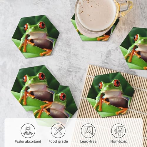 Dessous de verre grenouille absorbant et résistant à la chaleur