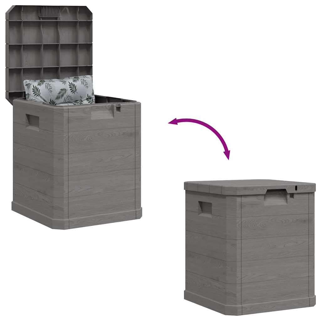 vidaXL Boîte de Rangement de Jardin, Coffre de Stockage, Outils de Jardinage, Organisateur de Terrasse Patio Arrière-Cour Extérieur, Marron