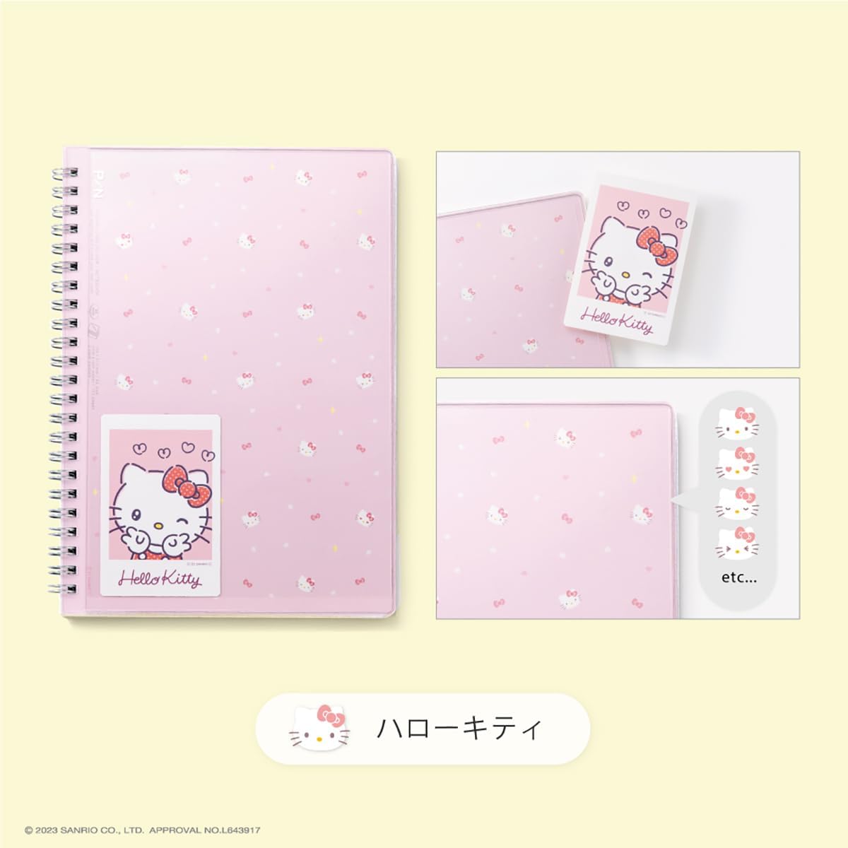 Iroha Publishing [Sanrio Characters Collaboration] PiN NOTE Hello Kitty GPN-S-01 (A5 Size/Ring Type/With Sticker)