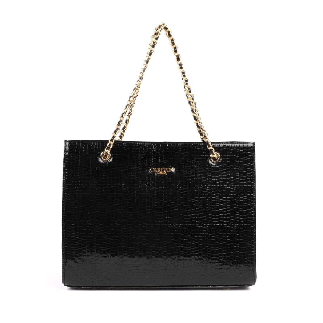 Carlton London Women Black Textured Oversized Handheld Bag (M) (B0CT5WYQLF) Amazon Price History, Amazon Price Tracker
