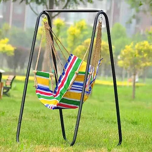 Hammock Chair Stand A-Shaped Swing Stand Suitable for Most Hanging Chair Heavy Duty Hammock Stand for Yard Patio Porch Backyard Indoor Outdoor Black