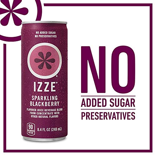 Izze Sparkling Juice, Blackberry, 8.4 Fl Oz (24 Count) #TOP3