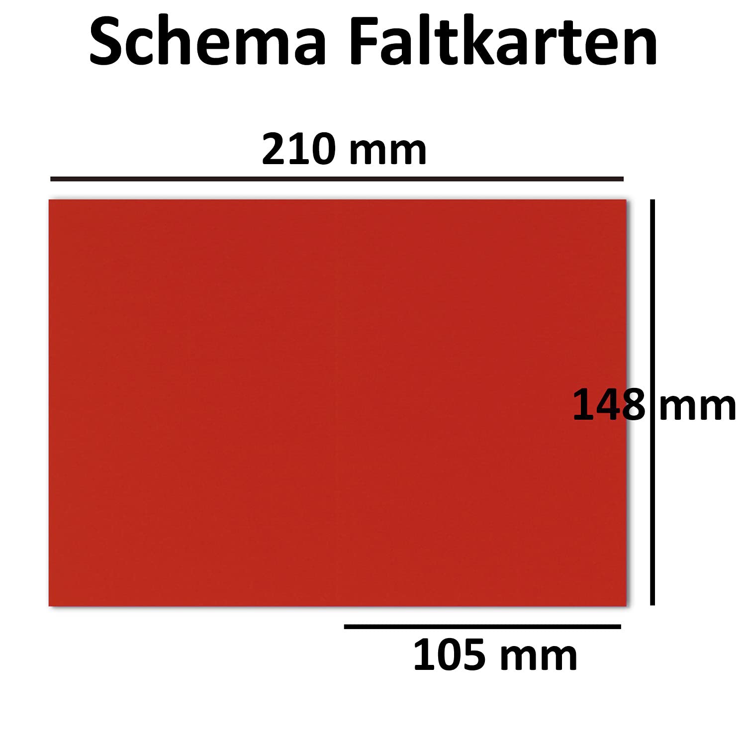 NEUSER PAPIER - Confezione di 700 biglietti con buste foderate, formato DIN A6/C6, 10,5 x 14,8 cm, incollaggio a umido, colore: rosso