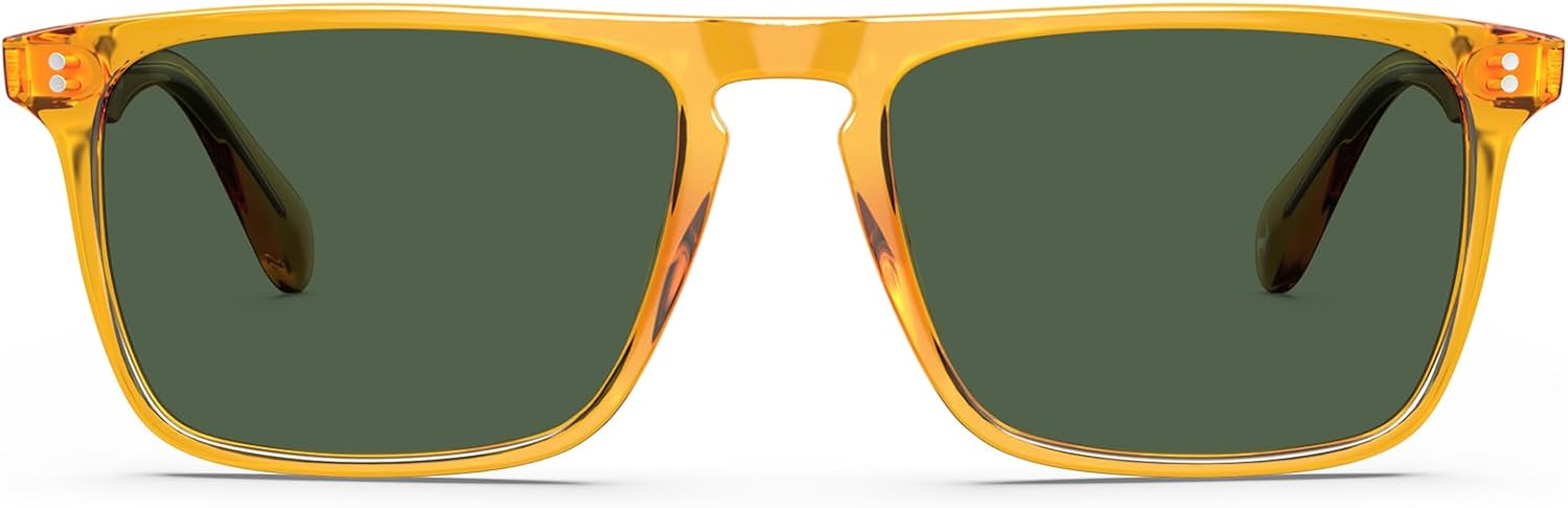 CARFIA Retro Polarized Sunglasses for Men UV Protection Hand-crafted Acetate Frame Fashion Cool Sun Glasses CA53572 - Image 8