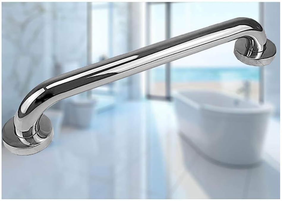 HTLLT Sturdy Shower Safety Grab Bar Easy to Grip Grab Bar Provides Strong and Secure Support Suitable for Elderly Disabled Shower Handrails Single Handrail,Silver,60Cm/23.62In : Health & Household
