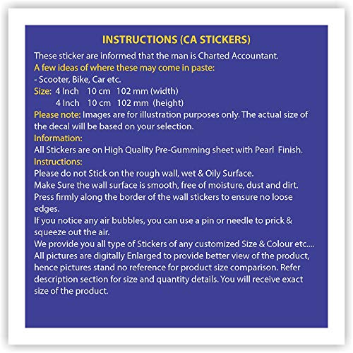 Image of CA Stickers Updated 2024 Logo & Keep Distance Sticker for Bike with Back Side Pack of 2 CA + 2 Keep Your Distance Size 4.5 Inch* X 3.75 Inch* Multicolour