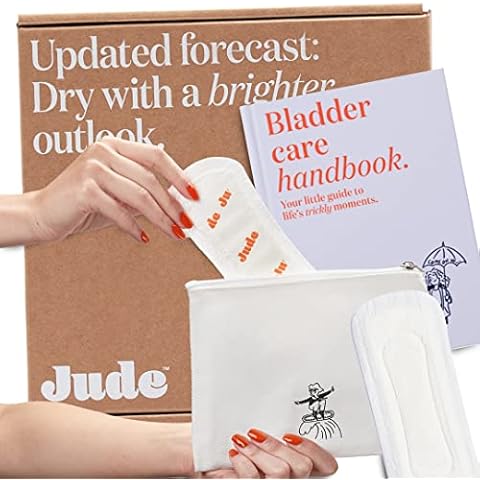 Jude Everyday Bamboo Incontinence Pads - for Medium Leaks & Gushes - Ultra Thin, Super Soft & Totally Biodegradable (Starter Kit) Cover
