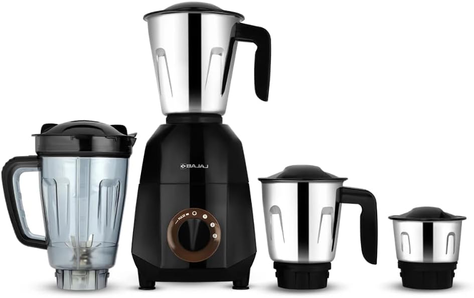 - Rex Dlx Ninja Series 4 Jar 750W Mixer Grinder | DuraCut Blades | 4 Stainless Steel Mixer Jars | Dry & Wet Grinding | 2 Yrs Warranty ใBlack/Brownใ