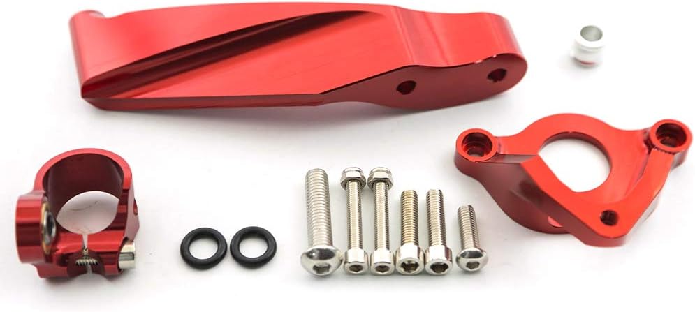 Motorcycle CNC Steering Damper Stabilizer Buffer Control Bar With Mounting Bracket Kit Full Set Compatible with CBR600RR CBR 600RR 2007-2016