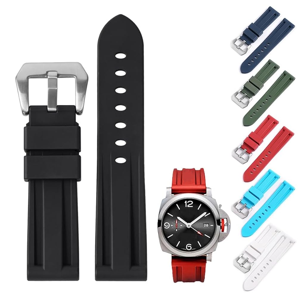 Generic FKM Rubber Band For Panerai Watches With Buckle