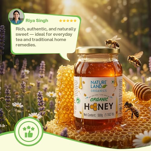 Image of Natureland Organics Honey 250 Gm - Pure - Natural - Organic Food