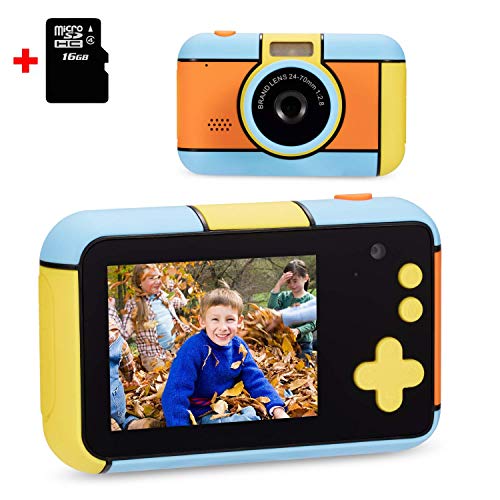 omzer Kids Camera for Boys Girls, Compact 1080p HD Kids Camcorder with 2.4