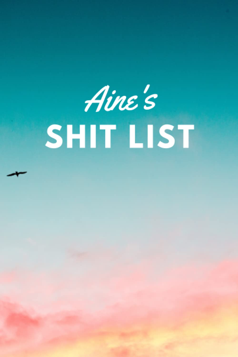Aine's Shit List: Personalised Name Journal for Aine - Lined Notebook Birthday Present for Aine - 6x9 inches - 110 pages