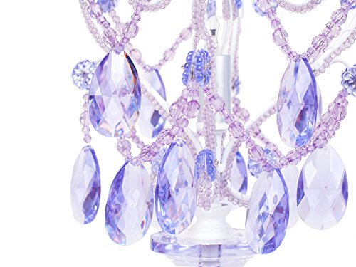 Tadpoles Modern Chandelier Table Lamp Decorative Office Desk Lamp Nightstand Room Lamp Bedside Night Light Lamp - Lavender Topaz - Thumbnail 4