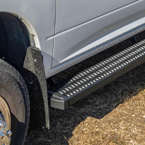 Estribos runnings boards de aluminio negro para camioneta miniatura 2