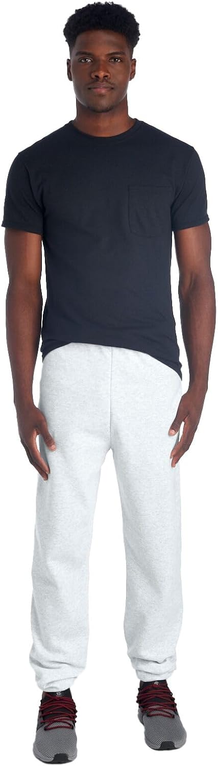 Jerzees Mens NuBlend Fleece Elastic Bottom Sweatpants, Relaxed Fit, Cotton Blend