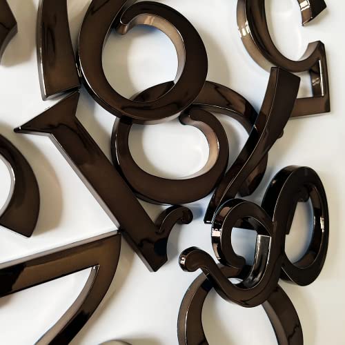 HopeWan Black Mailbox Numbers, Self Adhesive Door Address Sign Number Stickers for Aprtment Office Home Room, Metal Shiny, Suit for Outside or Indoor. (Dark, 2.75" - Set of 20) by HopeWan - Used condition - Image 2