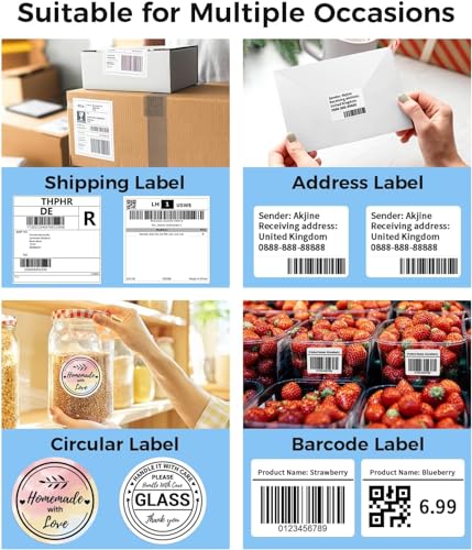 Image of Phomemo Thermal Shipping Label Printer 241BT Black White