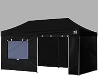 Vista 32 de Eurmax - Kit de paredes con cierre para toldo de 10 x 20 pies, con ventana de malla y puerta enrollables, solo 4 paredes (color blanco)