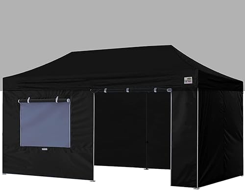 Miniatura 32 de Eurmax - Kit de paredes con cierre para toldo de 10 x 20 pies, con ventana de malla y puerta enrollables, solo 4 paredes (color blanco)