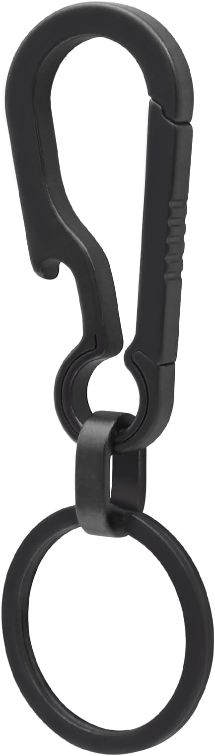 - Titanium Carabiner Keychain Clip for Keys, Minimalist Heavy Duty Keychain Key Clip Holder EDC Quick Release Hooks