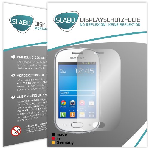 Slabo 2 x Film de Protection d'écran Compatible avec Samsung Galaxy Fame Lite Protection écran Film No Reflexion Mat