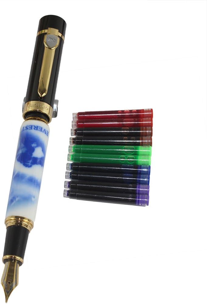 Gullor 650 Fountain Pen with PU leather pen pouch and 5