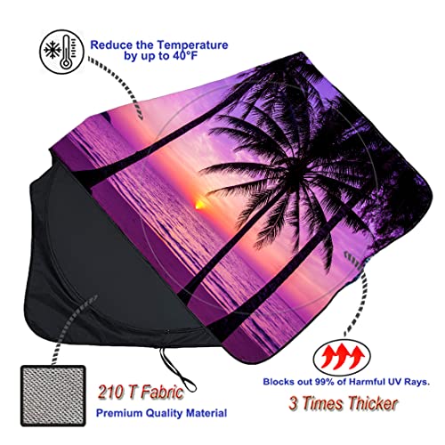 Gven Windshield Sun Shade, Car Front Window Shades Cute Sunshade Windshield Cover Sun Visor Shield Block Automotive Interior Protector Blocks Uv Rays For Car Pickup Truck Suv Accessories For Men Women #TOP2