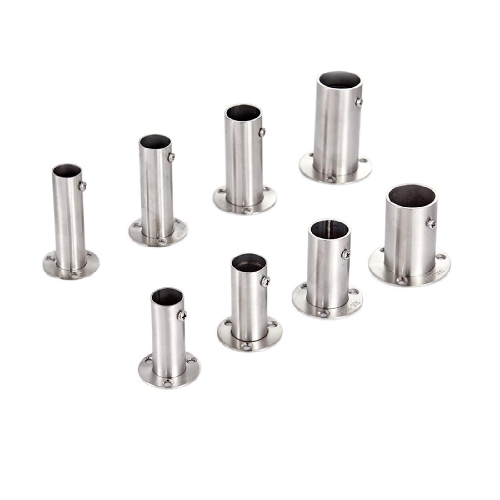 Ugzpwqlnx 32Mm H80mm Stainless Steel Pole Socket Flange Rod, Wardrobe Ss Pole Sockets, 2-Pack, 201/304 Flange Bracket For Closet Rod 19-32Mm 60-80Mm(,304 Stainless Steel)