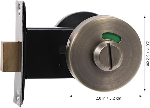 Miniatura 2 de Uonlytech Cerradura indicadora de baño con cerrojo ocupado vacante para baños públicos, bloqueo de partición de inodoro, fácil instalación, puerta
