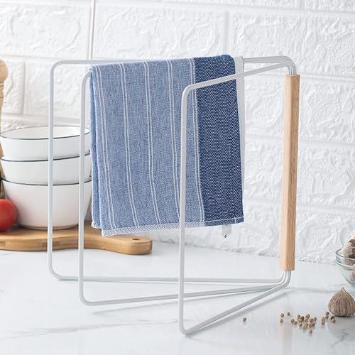 Image of ARHAT ORGANIZERS Foldable Hand Towel Stand | Towel Holder for Washbasin & Kitchen | Hand Towel Holder for Bathroom, Countertop & Vanity | 3 Towel Drying Stand, Napkin Stand (White, 3-Tier)