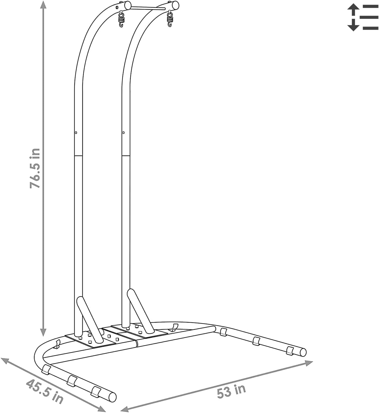 Heavy Duty Steel Stand - Hammock Chair Stands Hanging Hammock Stands,360-Degree Rotation Adjustable Hammock Chair Stand,Height Adjust from 77" to 93", for Hanging Hammock Air Porch Swing Chair