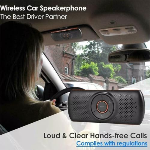Reproductor de música para coche Bluetooth con manos libres y memoria de apagado color naranja 7